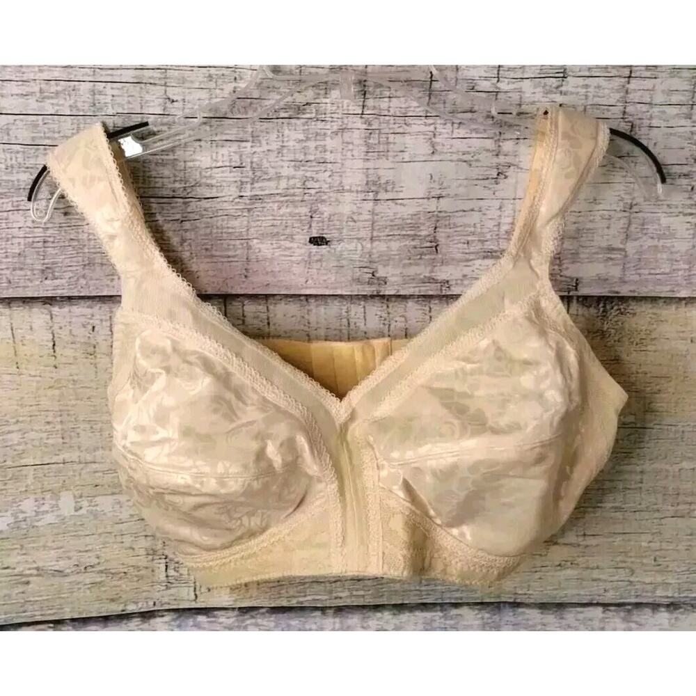 Playtex 18-Hour 42B Original Comfort Strap Wirefree Bra Style 4693 Natural Beige
